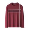 MONTAGUT Men's Cashmere Blend Round Neck Long Sleeve T-Shirt
