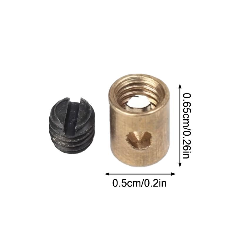 10Pcs Rustproof Motorcycle Accelerator Cable Stop Nut Easy Installation Universal Fit Motorbike Throttle System Repair Parts