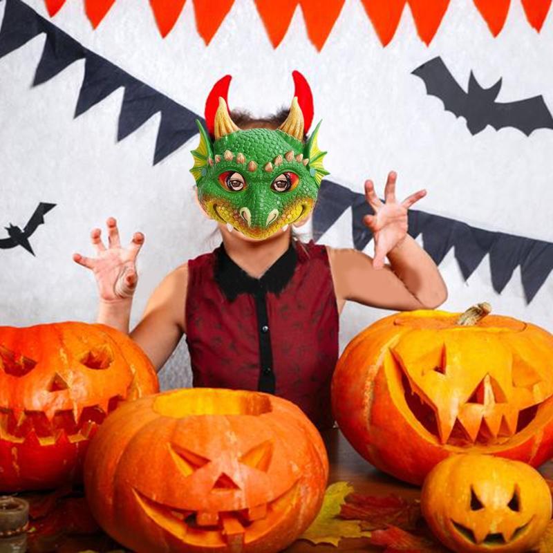 Kid Dragon Mask Halloween Funny Mask Dragon Cosplay Carnival Masks Dress Up Women Cosplay Mask For Masquerade