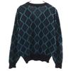 YVES SAINT LAURENT Tricots 90s Old Wool Blend Mohair Blend Argyle Pattern Long Sleeve V Neck Sweater Men's Used