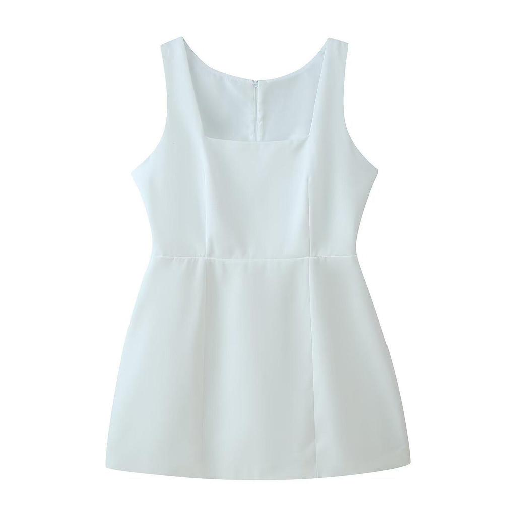 European Fashion Trendy Two-Color Shawl Camisole Dress