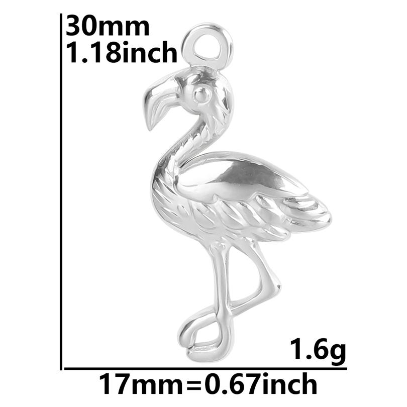 6pcs/Lot Animal Pendant Hummingbird Charms For Jewelry Making Earrings Necklace Stainless Steel Charm Cute Accessories Materials