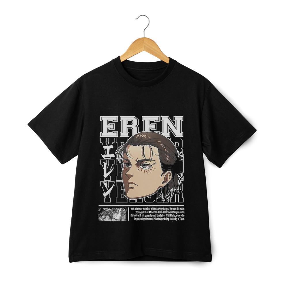 

Eren Yeager Attack on Titan Unisex Graphic T-Shirt Anime Streetwear Short Sleeve 3XL