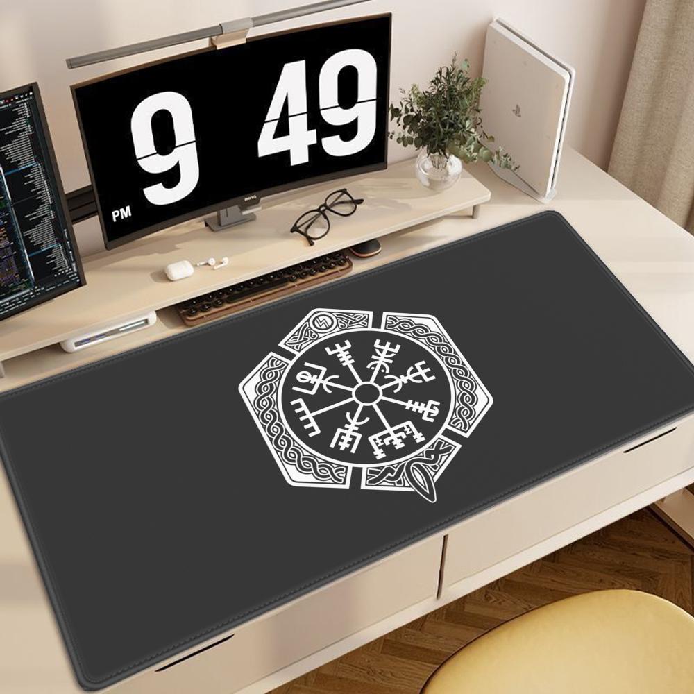 VikingVegvisir Logo Mousepad INS Tide Large Thickened Mouse Pad Oversized Gaming Keyboard Notebook Table Mat for PC Computer