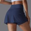 Auroth Women Sports Short Skirts With Porkets Elastic Push Up Yoga Sports Skirts Black Summer Girl Skirts