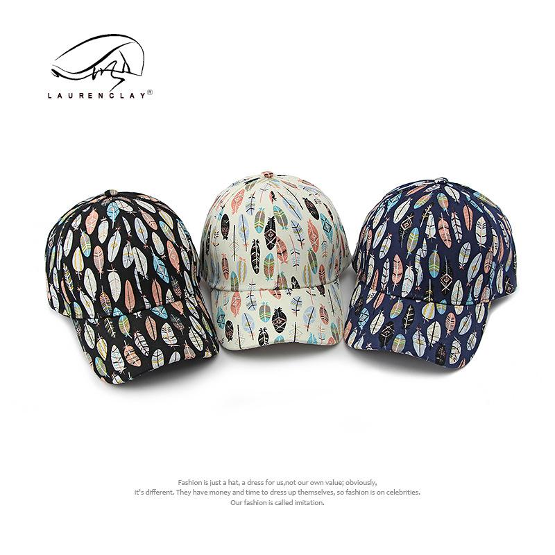 Personalized printed hat women's casual cap traveling shopping trend hardtop baseball cap men's visor tide