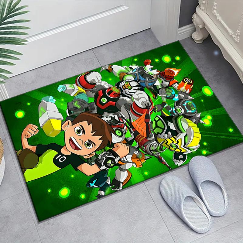 1pc Ben10 Design Area Rug - Non-Slip, Soft & Cozy Floor Mat for Living Room, Bedroom, Office - Indoor/Outdoor Decorative Carpet