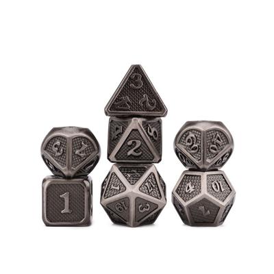 Rpg Dice Paladin Armor Set of 7 Metal Dice