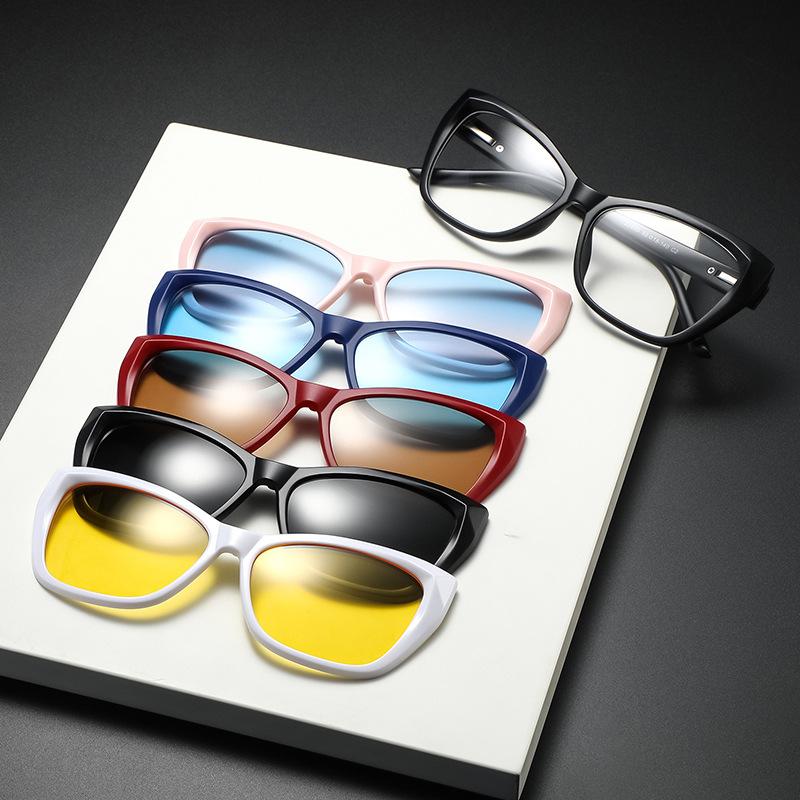 

Солнцезащитные очки с магнитной присоской, поляризованные солнцезащитные очки с защитой от ультрафиолета, женские 2349D PC material rack