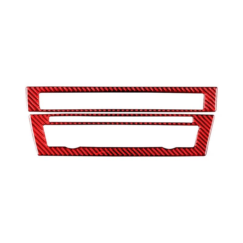 For BMW 5 Series F10 F18 2011-2017 Accessories Carbon Fiber Car Air Conditioning CD Button Panel Trim Cover Frame Decor Stickers