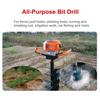 Black 120/150/200/250mm 80cm Single Blade Auger Drill Bit Drill Garden Planting Earth Petrol Post Hole Digger Power Tools Accessories