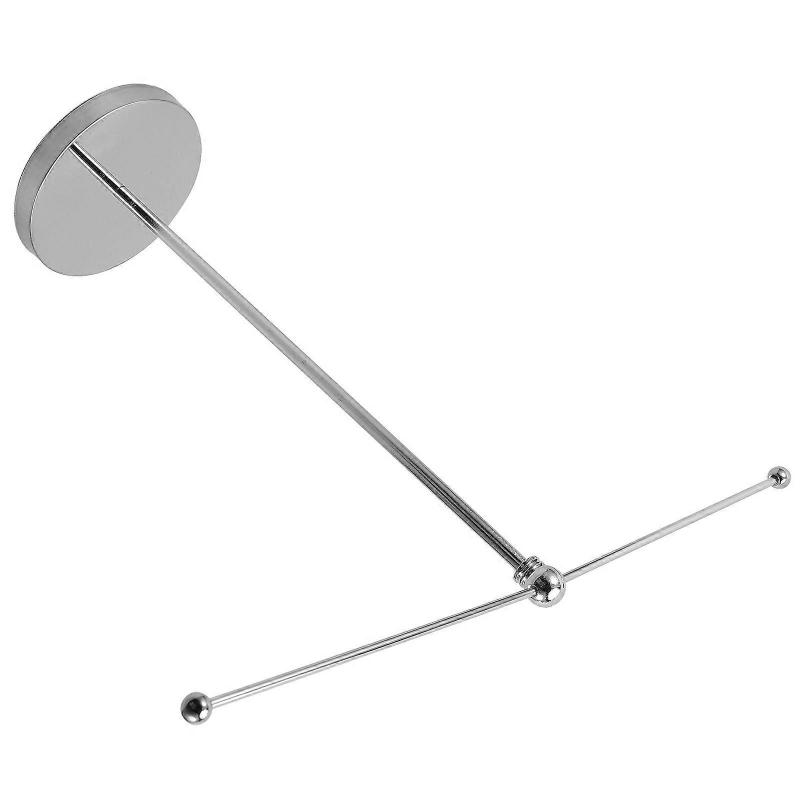 Silver Stainless Steel Conference Flagpole with Stable Base