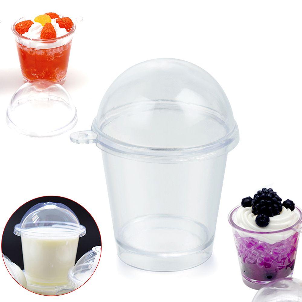 & Kitchen Baking Plastic Popcorn Ice Cream Cups Cake Decorating Miniature Frappuccino Cup Cover Lid