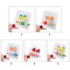2Pcs Cartoon Fruit Flower Hair Clips Oil Drip Shiny Candy Color Duckbill Hairpin