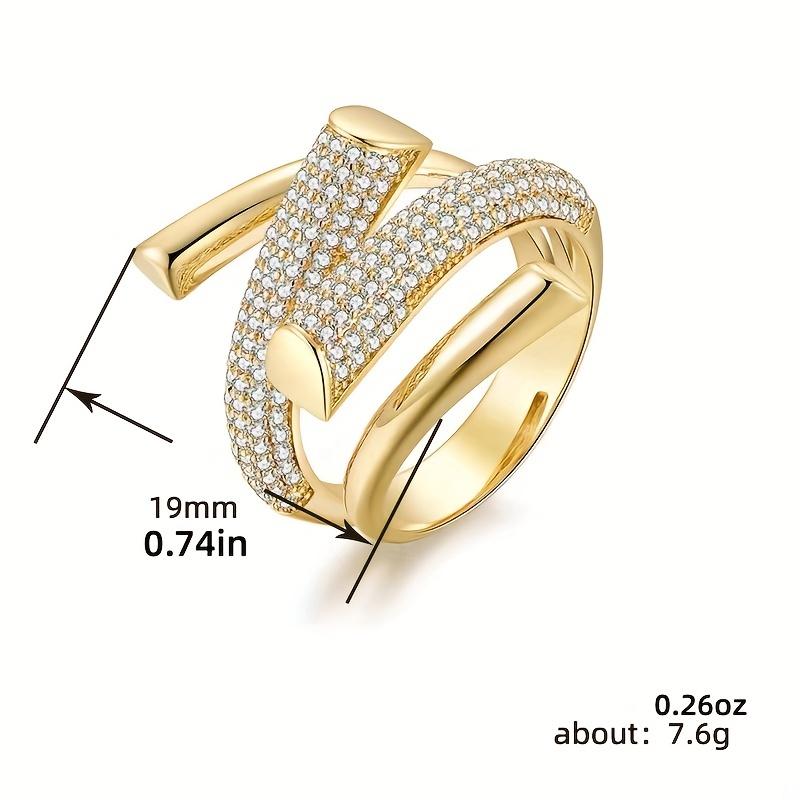 Trendy niche unique design Women's fashion ring set Zirconia open ring small video with the same geometric personalized Women's finger ring shining je