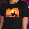T-Shirt Frauen Cowgirl Motiv Baumwolle Größe S bis 3XLWird in neuem Fenster oder Tab geöffnet