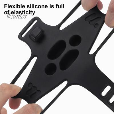 Bicycle Silicone Phone Holder Handlebar Mount Adjustable Anti-slip Shockproof Universal Cycling Mountain Road Bike Mobile Cell Phone Mount Band