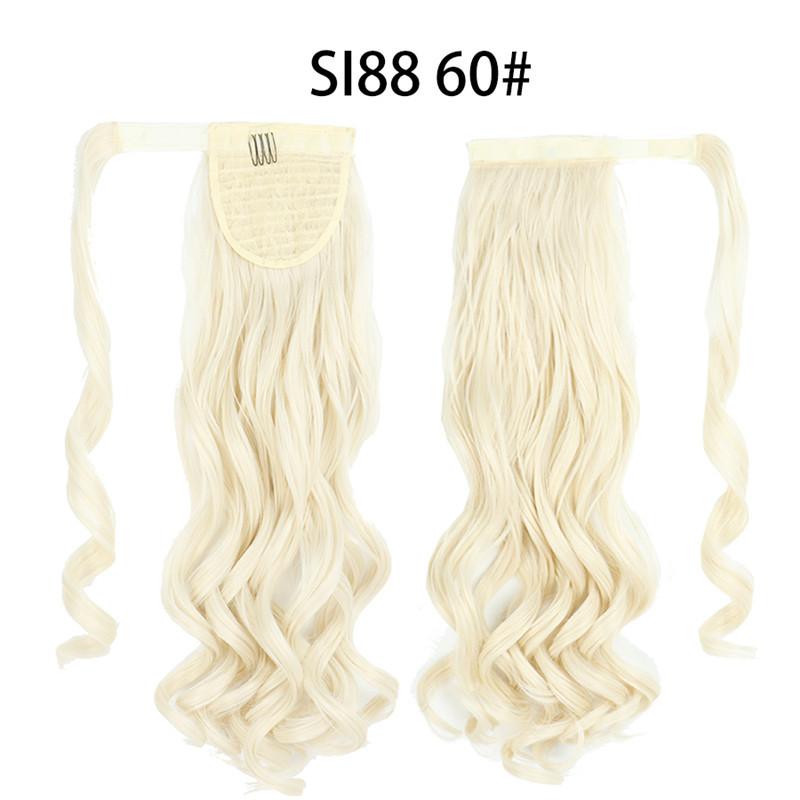 LISI HAIR Long Ponytail Synthetic Wig Pack In Clip Hair Extension Ombre Black Gold Brown Ponytail