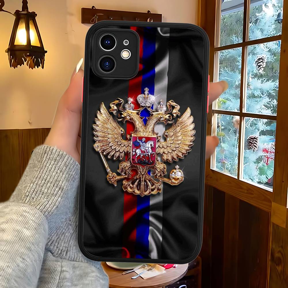 Popular Flag Of Russia For IPhone Air 16 15 14 Plus 13 12 11 Pro Max Matte Cover Jelly Shockproof Phone Case