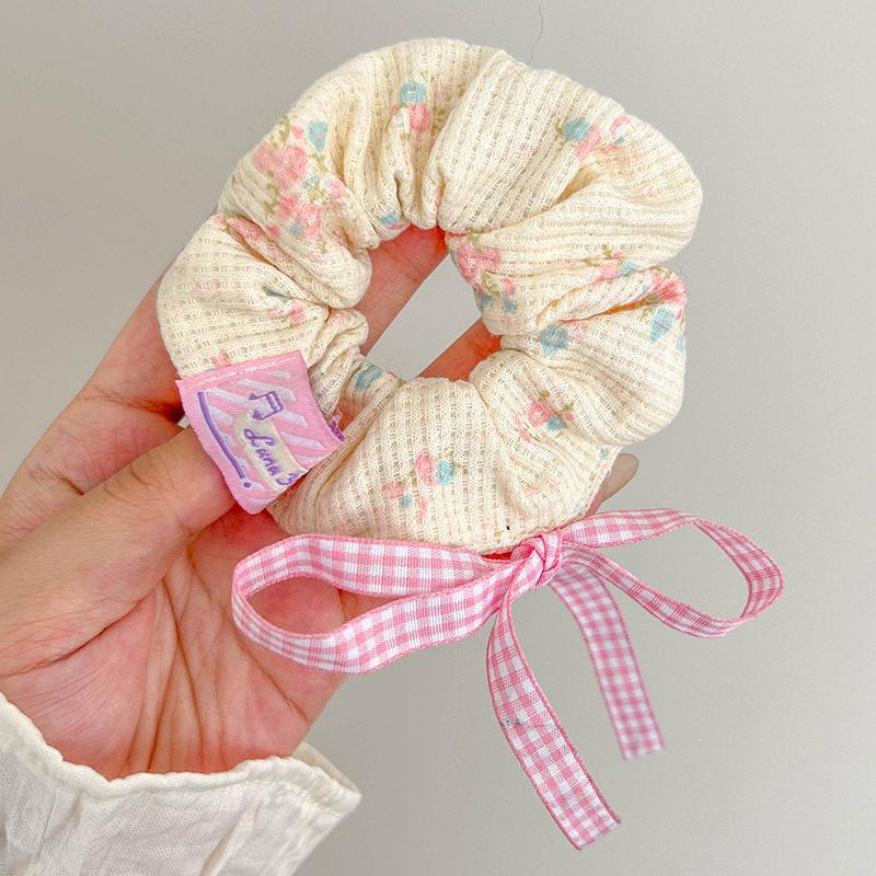 Children's Floral Lace Double-Layer Scrunchie Hair Tie