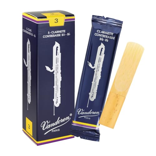 

Vandoren CR153 Contrabass Clarinet Traditional Reeds Strength 3; Box of 5