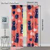 Set Of 2 Spring Summer Curtains Cute Cat Semi Versatile Durable Polyester Decorations Inside Use Digital Curtain With Light Filtering