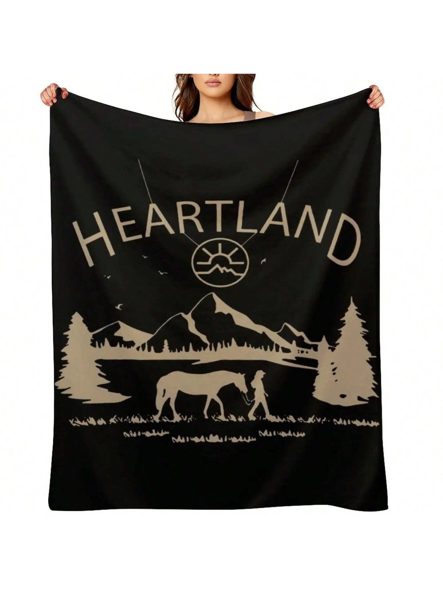 HEARTLAND Throw Blanket Single Stuffeds Vintage Blankets 75X95CM