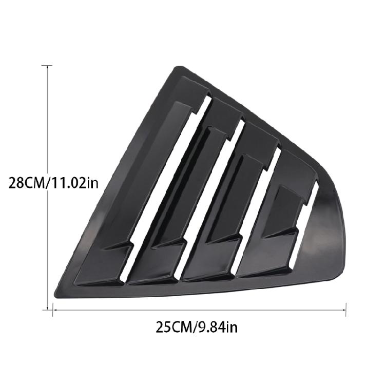 För bakre sidofönsterjalusiram med lameller för solskyddspanelöverdrag