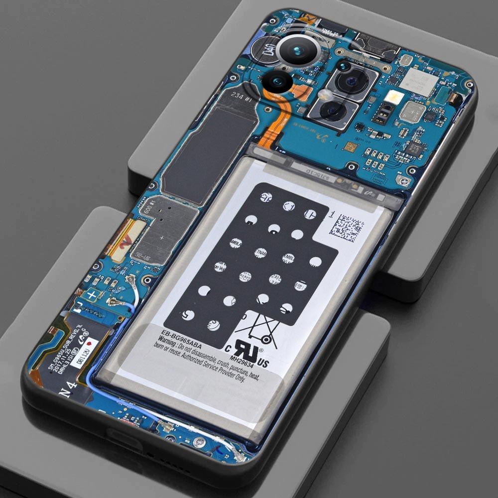 Cassette Music Tapes Circuit Board Camera For Xiaomi 15 Ultra 11T 12T 13T 14T Pro Case Mi POCO X7 M7 F7 Pro F6 M6 X3 X5 X6 Cover