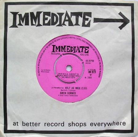 

7inch Record AMEN CORNER If Paradise Is Half As Nice IM073 Immediate 1969 UK Rock Used