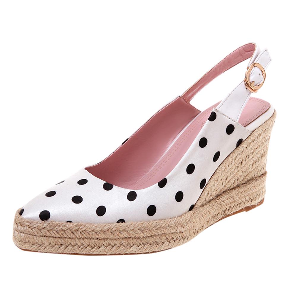 

(SU)Модные женские туфли-лодочки на плоской подошве, нескользящие повседневные сандалии на танкетке с пряжкой и острым носком