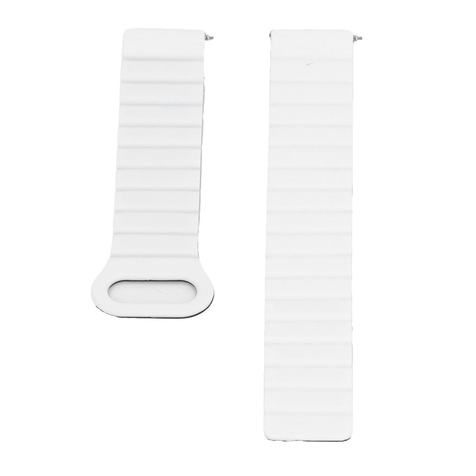 

Magnetic Watch Band Silicone Watch Strap 20mm Smartwatch Band with Spring Bar Quick Release for чёрный/белый