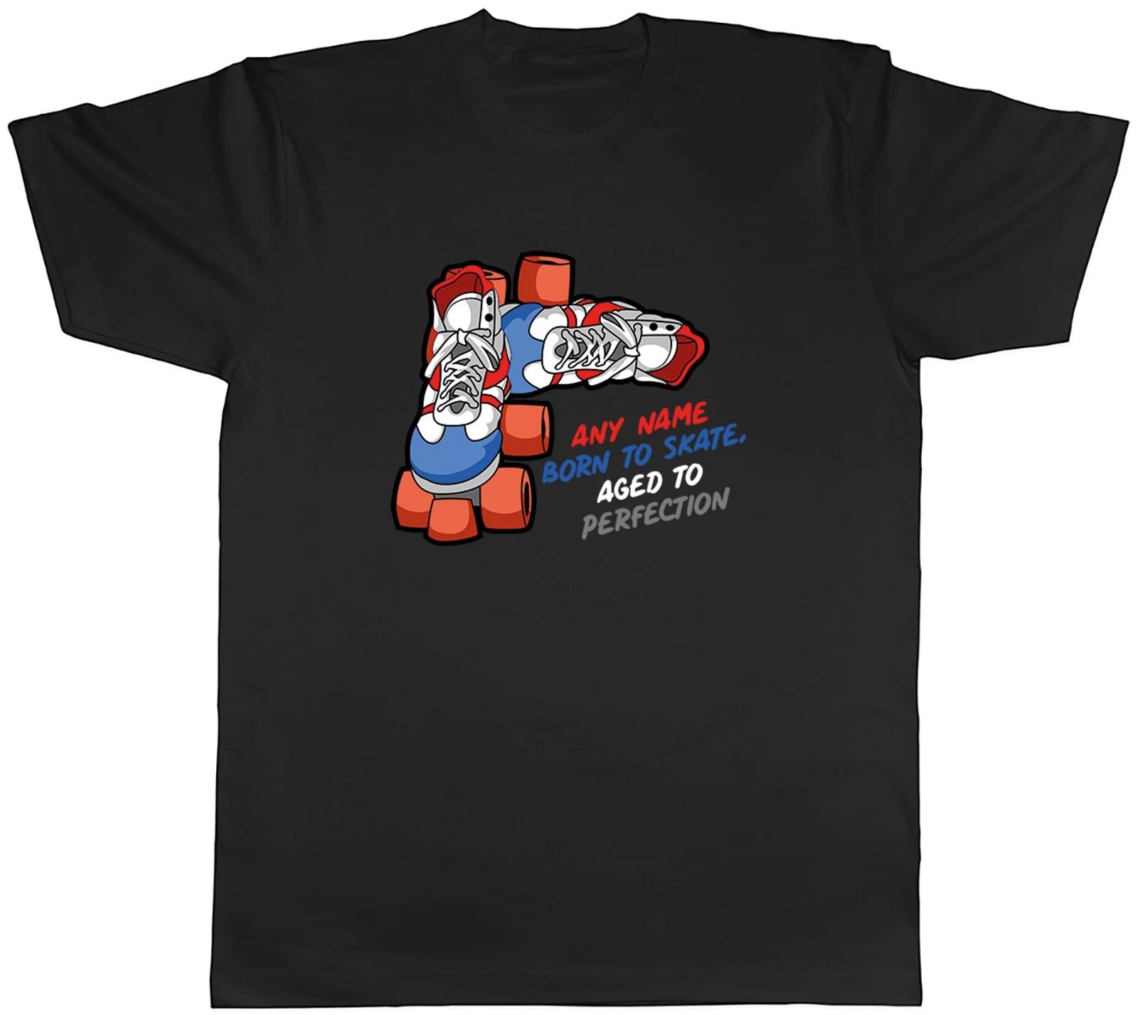 Personalised Born to Skate Aged to Perfection Mens T-Shirt Tee Gift Top XXXL