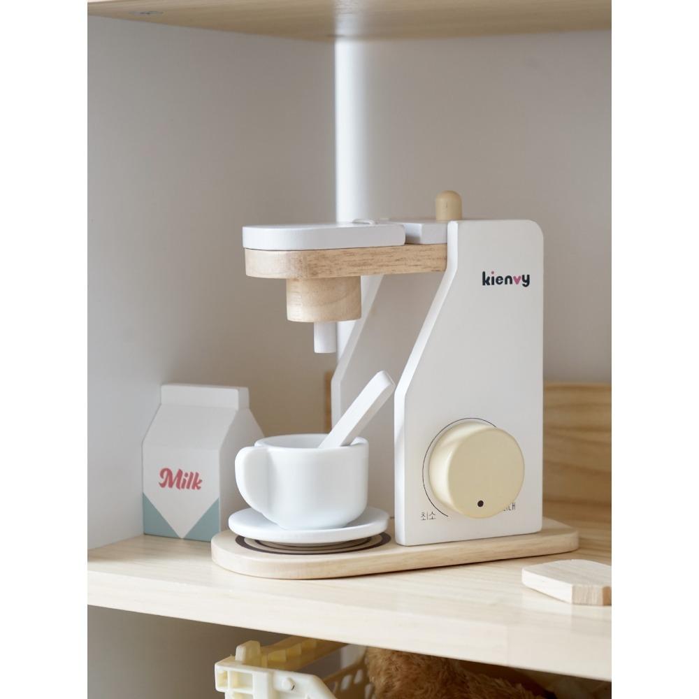 Holzins Wind Kinder Kaffeemaschine Mixer Brotmaschine Kleine Haushaltsgeräte Küche Simulation Spielhaus Interaktives Spielzeug
