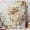 30x40cm White Rose Pearl Painting Kit Frameless DIY Pearl Diamond Art for Adults & Beginners Handmade Gem Art Home Wall Decor & Gift Idea