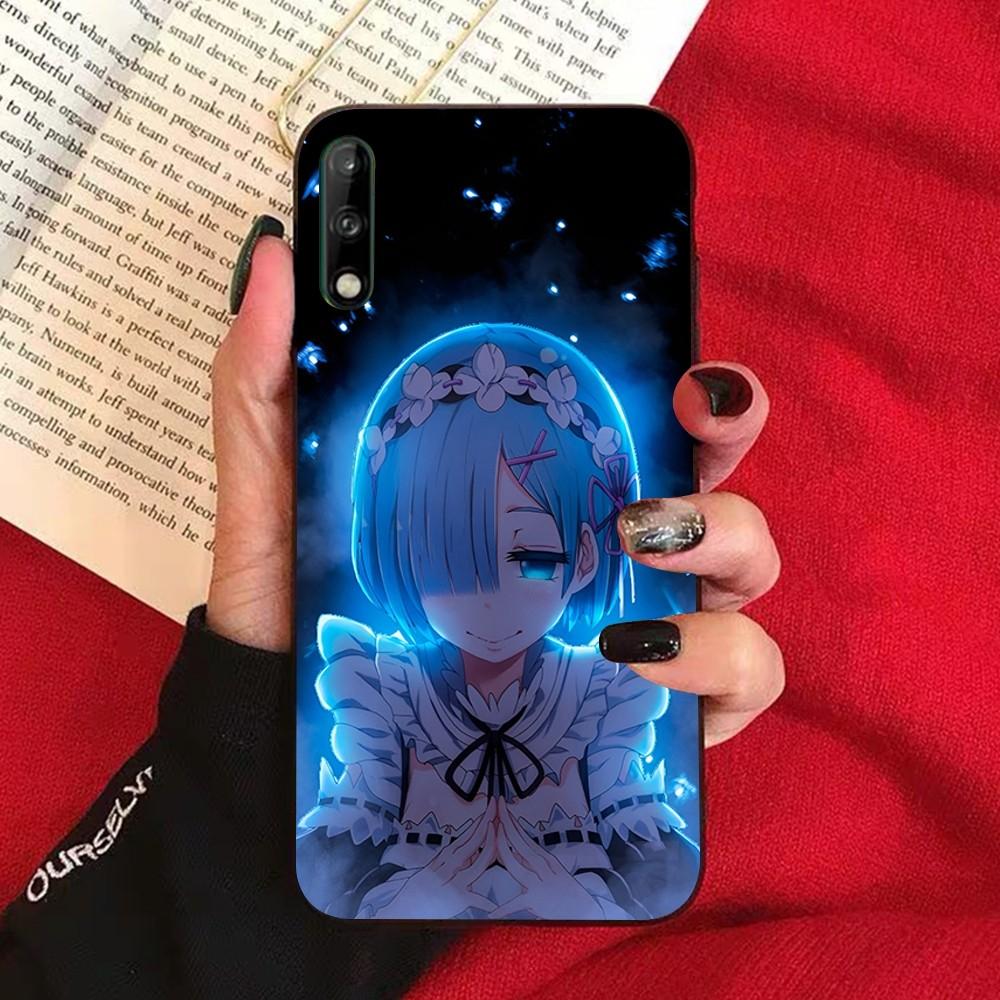 ReZERO Ram Rem Phone Case For Huawei Honor 10 Lite 9 20 7A 9X 30 50 60 70 Pro Plus Soft Silicone Cover
