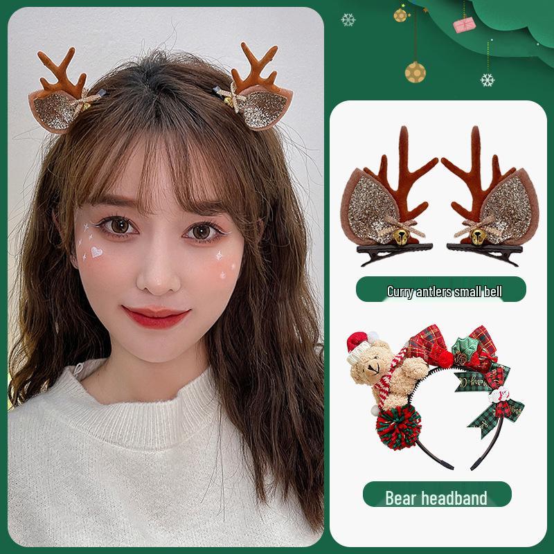 Women's Christmas Plush Hat Headband Hair Accessories
