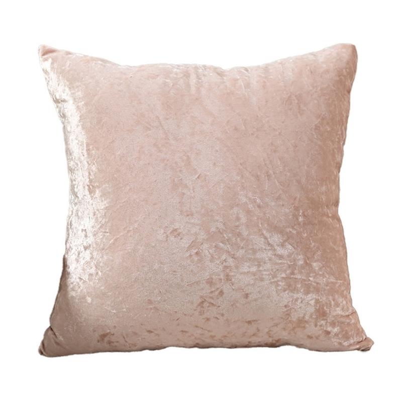 Elegant Solid Color Stretch Velvet Pillowcase Cushions Cover Easy to Install and Remove for Home Decoration 450x450mm