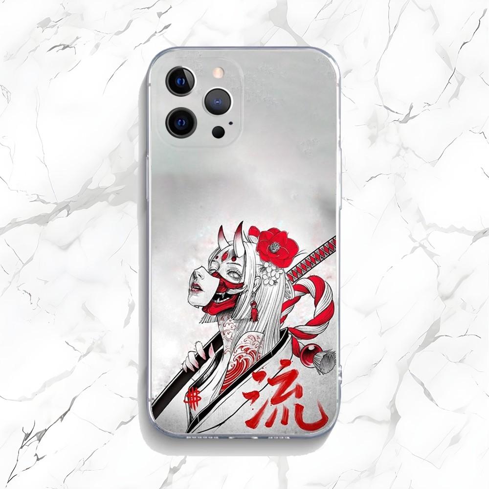 

Japanese Geisha Woman Phone Case For iPhone 16,15,14,13,12,11 Plus,Pro,Max,XR,XS,X,7,8 Plus,SE,Mini Transparent Shell iPhone11