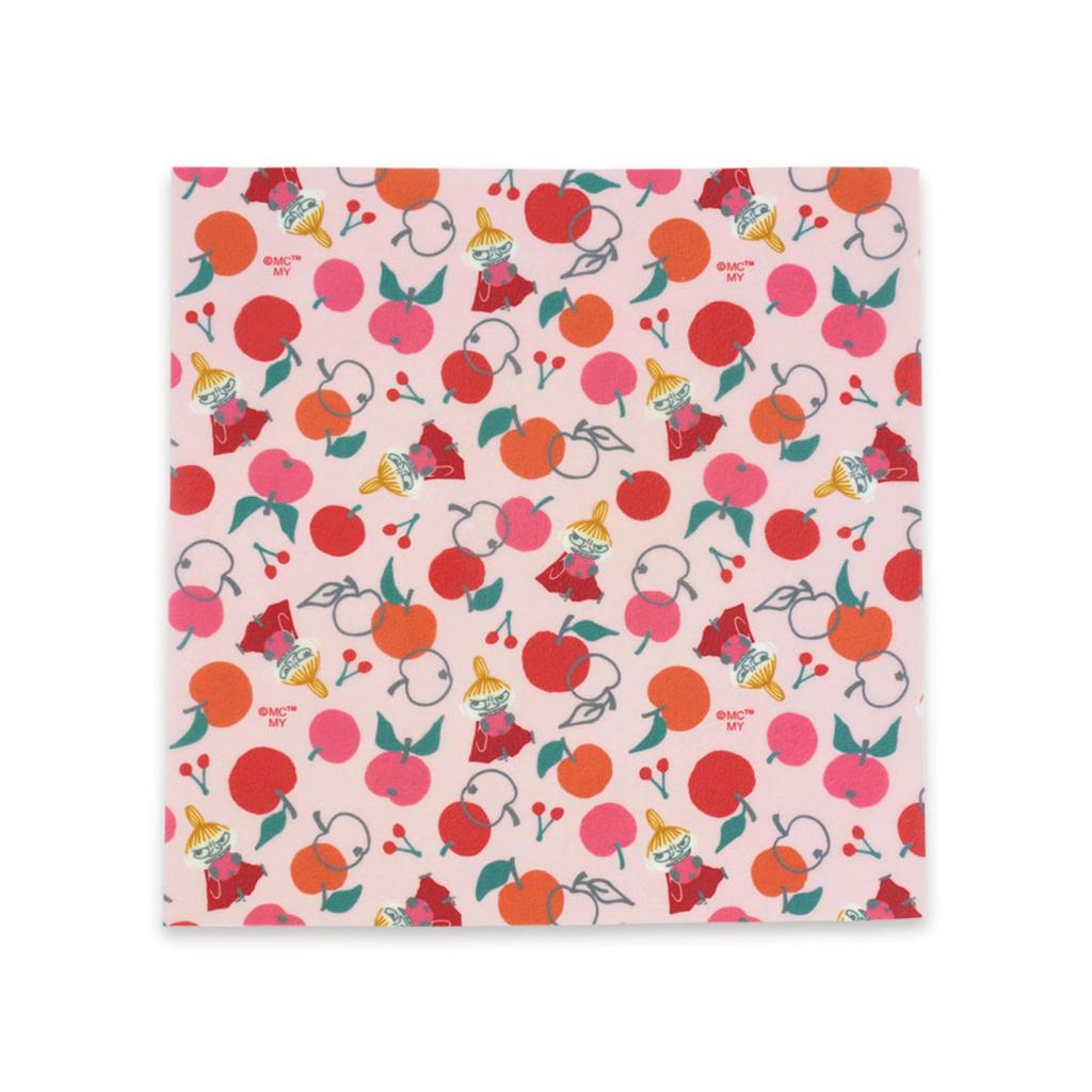 Miyamoto Towel Miyamoto Beeswax Little My 25 x 25 Made in 05952 Wrap, Moomin, & Apple, Medium, Pink, Approx. cm, Japan,