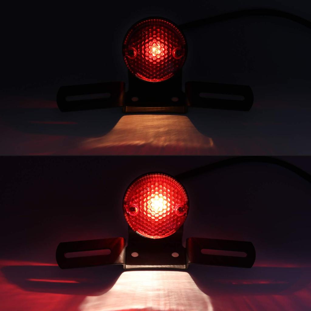 MFC PRO Universal Red Lens Tail Light/Brake Light License Plate Lamp for Harley Dyna Sportster Yamaha