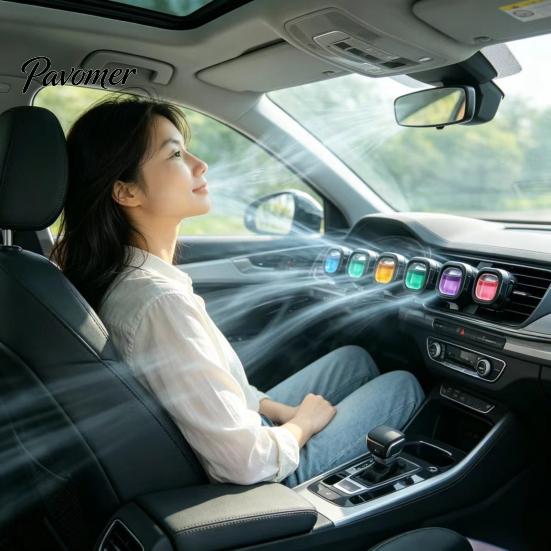 Natural Plant Extract Aromatherapy Car Air Freshener Diffuser, Vent Clip Fragrance, Long Lasting Fragrance Essential Oil Scent for Auto Interior Odor