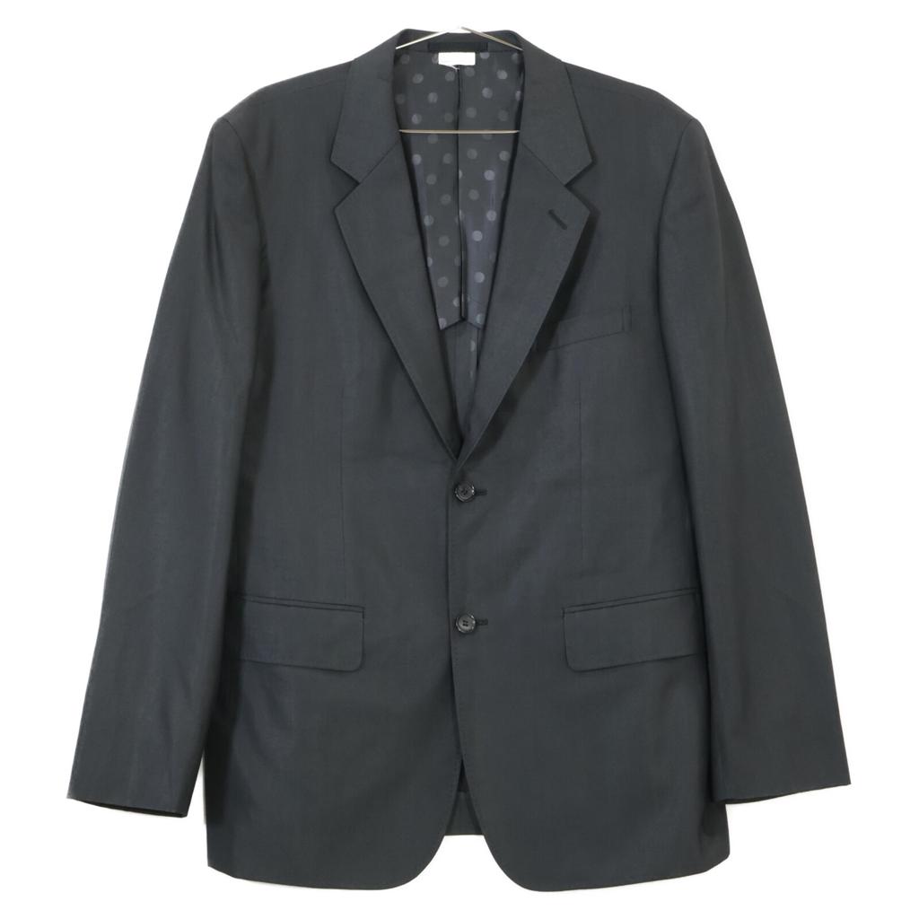 COMMEdesGARCONS HOMME DEUX DM-J004 Szary Wełna x Jedwab Kropkowana Podszewka Rozcięcia Boczne 2G Marynarka Krawiecka Kurtka szara L Używana