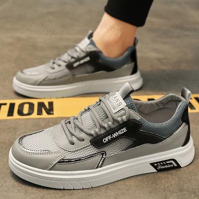 Mode Herrenschuhe 2025 Neue Sommer Atmungsaktives Mesh Freizeit Flache Schuhe Vielseitig Leicht Rutschfest Weich Besohlt Sportliche Freizeit-Sneaker