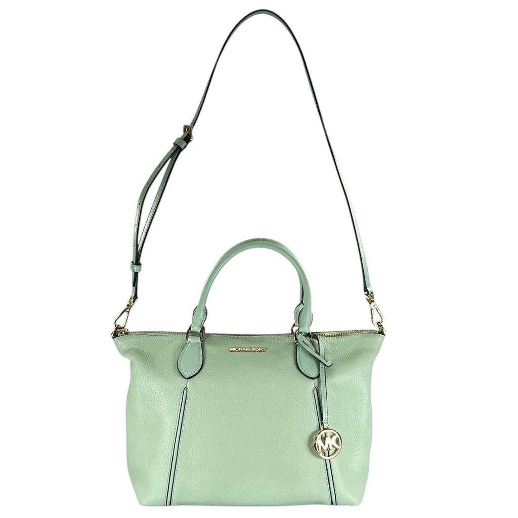 Michael Kors Satchel Shoulder Bag Handbag Cowhide Light Green Women 35S0GYZS3L Used