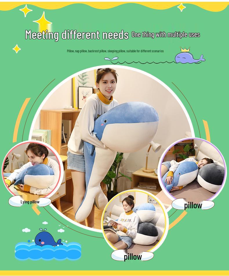 Cartoon Whale Shark Plush Toy Soft Pillow