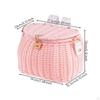 Detachable Front Bike Basket with Lid Multipurpose, Woven Lid, for Balance Bikes Brown