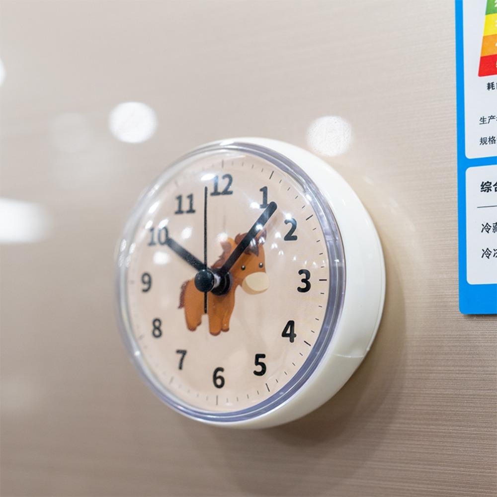 Mini Sucker Wall Clock Bathroom Anti-Fog Waterproof 7cm Kitchen Toilet Living Room Waterproof Small Quartz Table Sucker Clock