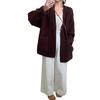 Korean version loose lazy wind knitted cardigan for women's autumn and winter thickened sweater jacket soft waxy warm thick