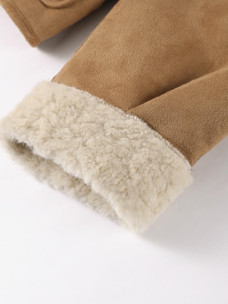 Women's Double-sided Winter Jacket Stand Up Collar Warm Jacket Women's Suede Lamb Wool Jacket Fashionable Thick Jacket Autumn and Winter